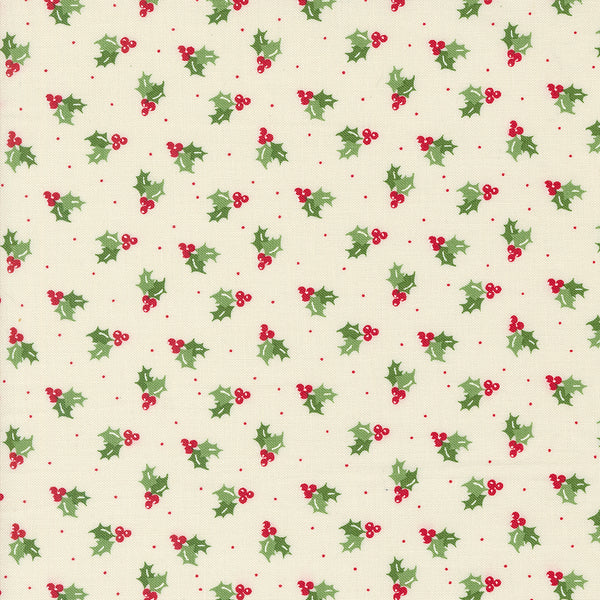 Moda - Once Upon A Christmas - Merry Berries - Snow Fabric
