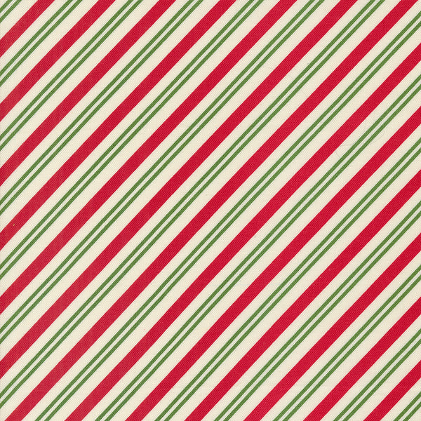Moda - Once Upon A Christmas - Peppermint Stick - Snow Fabric