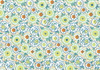 RJR Fabrics - Everything But The Kitchen Sink XVI - Flower Seeds - Mint Green Fabric