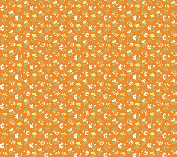 RJR Fabrics - Everything But The Kitchen Sink XVI - Petal Song - Orange Fabric