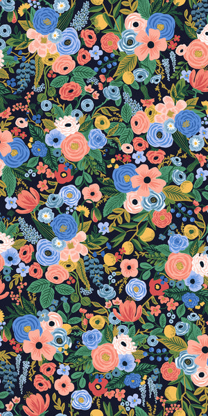 Rifle Paper Co. - Wildwood - Garden Party - Navy Fabric