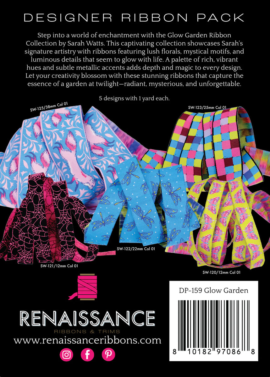 Renaissance Ribbons - Ruby Star Society Glow Garden Ribbon Pack ...