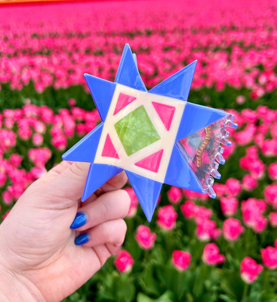 The Peach Fuzz - Quilt Star Hair Claw