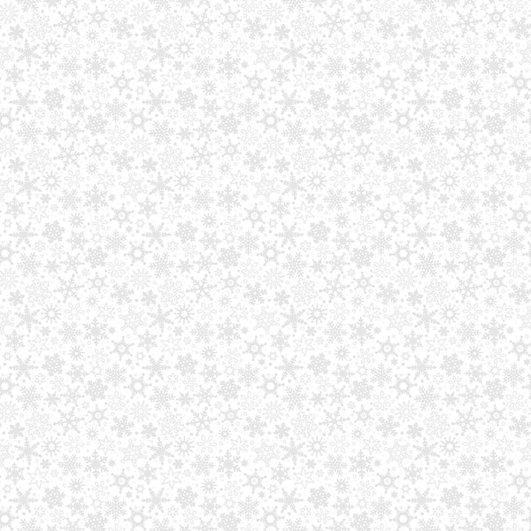 Northcott - Basically Black & White - Snowfall Silver Metallic Fabric