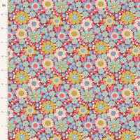 Tilda - Wallflower - Lauren Burgundy Fabric