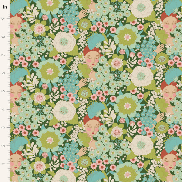 Tilda - Wallflower - Wallflower Green Fabric