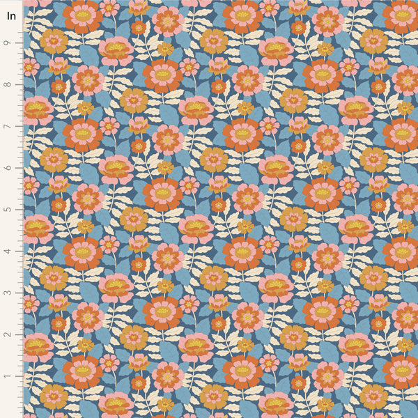 Tilda - Wallflower - Beverly Blue Fabric