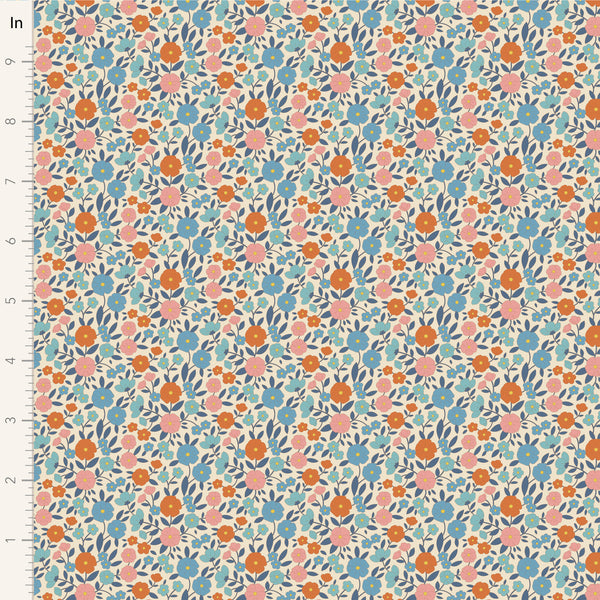 Tilda - Wallflower - Janice Blue Fabric