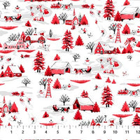 Northcott - Home For The Holidays - Christmas Eve White Fabric