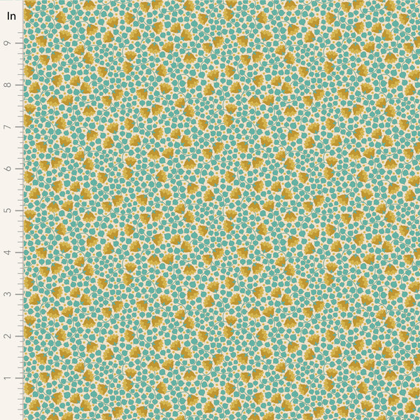 Tilda - Wallflower - Bellflower Blender Teal Fabric