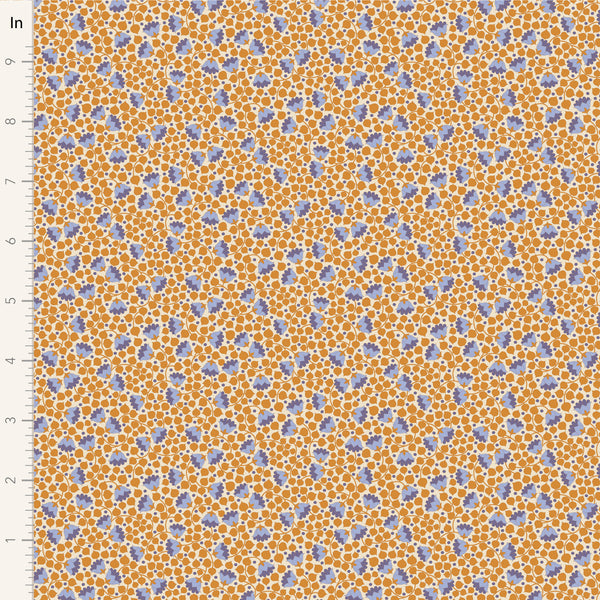 Tilda - Wallflower - Bellflower Blender Mustard Fabric