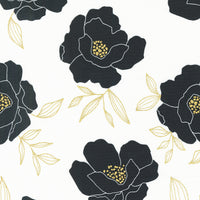 Moda - Gilded - Bold Blossoms Paper Gold Metallic Fabric