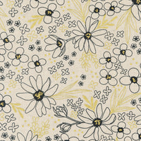 Moda - Gilded - Flower Arrangement Mochi Linen Paper Gold Fabric