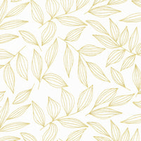 Moda - Gilded - Leaves Paper Gold Metallic Fabric