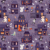 Paintbrush Studios - Starlight Spooks - Halloween Night Purple Fabric