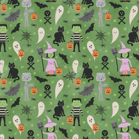 Paintbrush Studios - Tricks & Treats - Trick or Treat Green Fabric