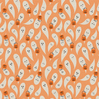 Paintbrush Studios - Tricks & Treats - Ghost Glide Orange Fabric