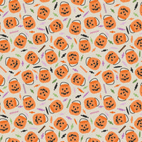 Paintbrush Studios - Tricks & Treats - Candy Haul Orange Fabric