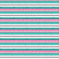 Paintbrush Studios - Dine & Drive - Counter Stripe Blue/Pink Fabric