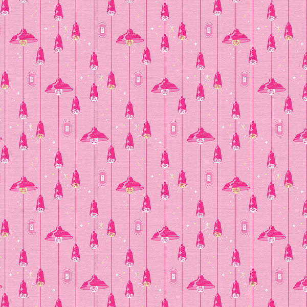 Paintbrush Studios - Dine & Drive - Light Stripe Pink Fabric