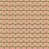 Paintbrush Studios - Dine & Drive - Mustard Pink Fabric