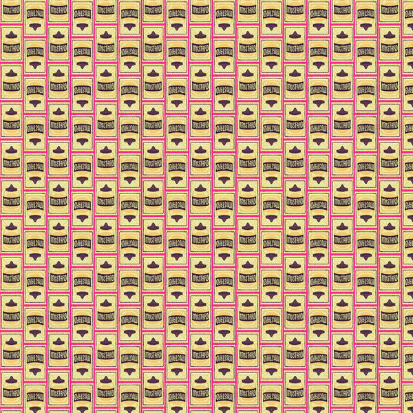 Paintbrush Studios - Dine & Drive - Mustard Pink Fabric