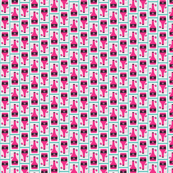 Paintbrush Studios - Dine & Drive - Ketchup Pink Fabric