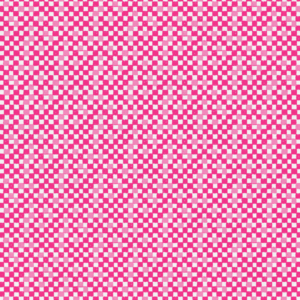 Paintbrush Studios - Dine & Drive - Checker Board Pink Fabric