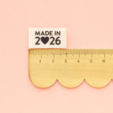 Sarah Hearts - Made in 2026 Endfold Woven Labels (8 ct)