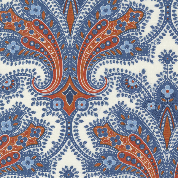 Moda - Sunrise Side - Indienne Paisley Cream Fabric