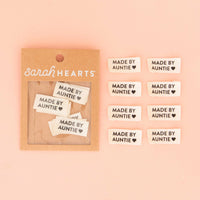 Sarah Hearts - Made by Auntie Organic Cotton Sew in Labels (8 ct)