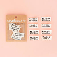 Sarah Hearts - Made by Grandma Organic Cotton Sew in Labels (8 ct)