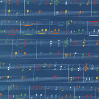 Moda - Sweet Melodies - Music Notes Navy Fabric