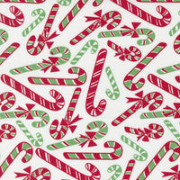 Moda - Reindeer Games - Candy Cane Dance Winter White Fabric
