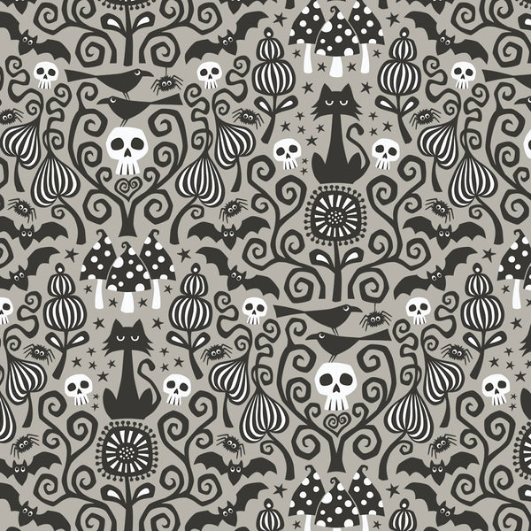 Cloud 9 - Gothic Whimsy - The Black Cat Fabric