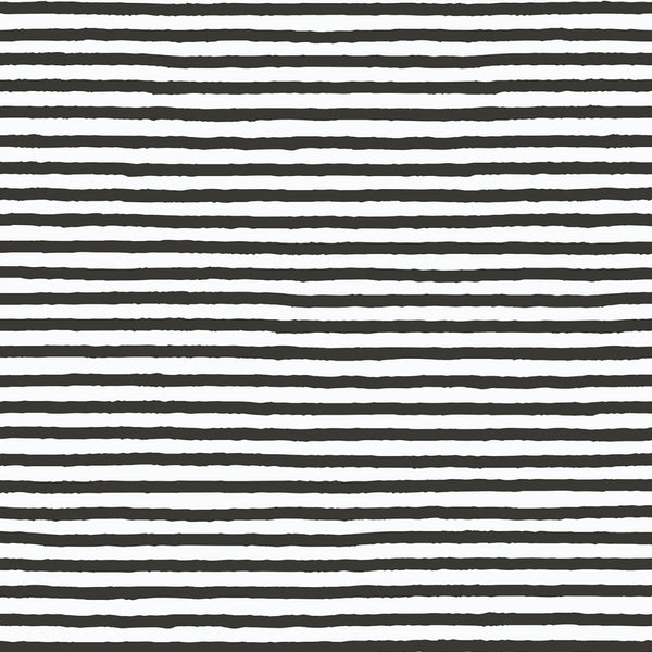Cloud 9 - Gothic Whimsy - Stripes Black and White Fabric