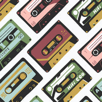 Cloud 9 - Organic Cotton Canvas - Mixed Tapes Fabric
