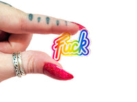 Pretty Rude Embroidery - Lisa Frank Inspired "F**K" Acrylic Pin