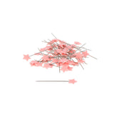 Bohin - Plastic Head Pins - 1.5" Light Pink Star (100 ct)