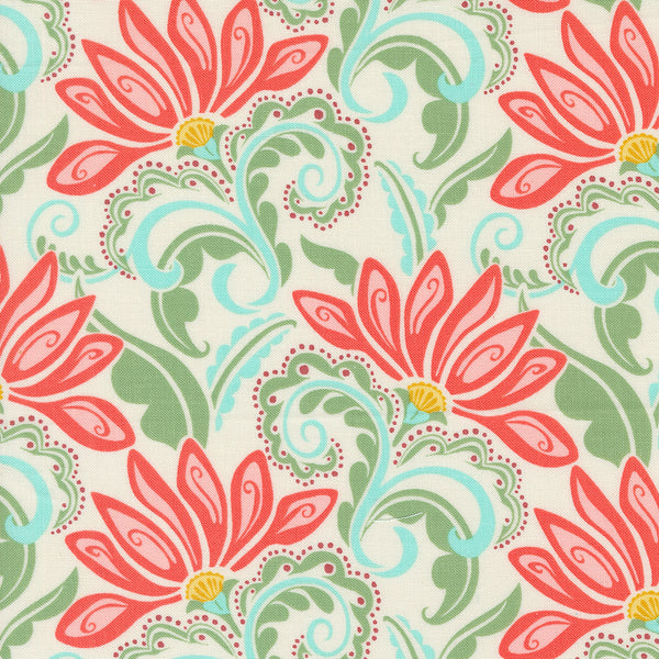 Moda - Tango - Valencia Cream Tangerine Fabric