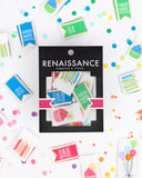 Renaissance Ribbons - Happy Birthday Woven Labels (8 ct)