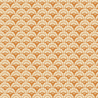 Camelot Fabrics - Heritage Cottage - Petals Burnt Orange Fabric