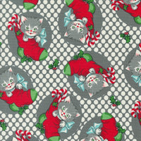 Moda - Kitty Christmas - Kitty Coal Fabric