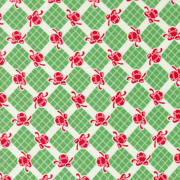 Moda - Kitty Christmas - Bells Holly Fabric