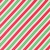 Moda - Kitty Christmas - Stripe Snow Fabric