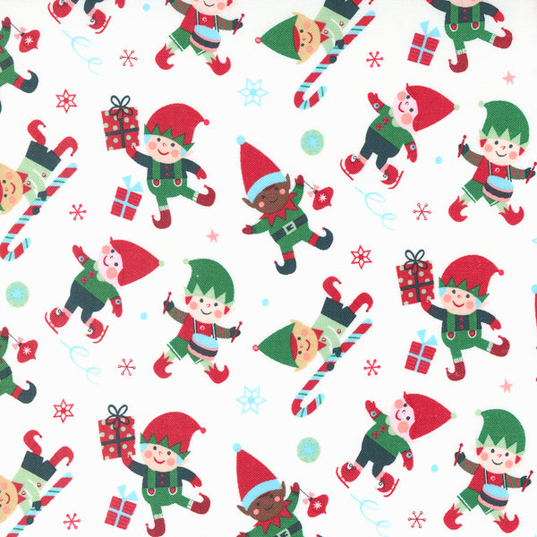 Moda - Hello Holidays - Elves Snow Fabric