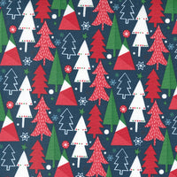 Moda - Hello Holidays - Trees Night Sky Fabric