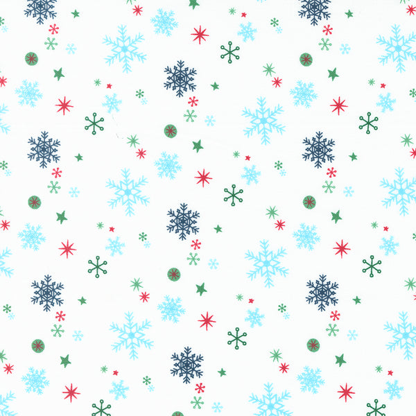 Moda - Hello Holidays - Snowflakes Snow Fabric