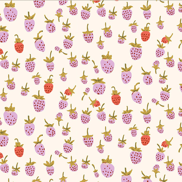 Windham - Heather Ross Studio Edit - Strawberry Lilac MINKY Fabric