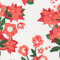Moda - Tiny Christmas - Poinsettia Snow Fabric